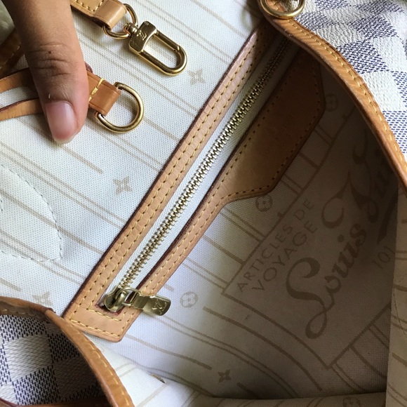 SOLD Louis Vuitton Neverfull MM Damier Azur - Picture 6 of 8